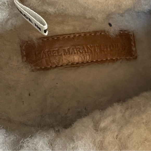 Isabel Marant womens 40/9 Nowles hidden wedge shearling boots camel red - Picture 9 of 9